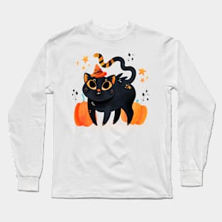 Witch cat Long Sleeve T-Shirt